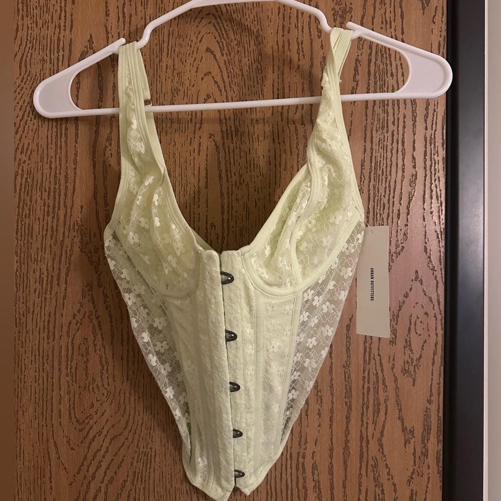 Urban Outfitters pale yellow corset *BRAND NEW*